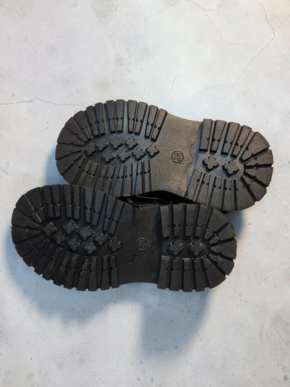 Kids Black Lace-Up Combat Boots **